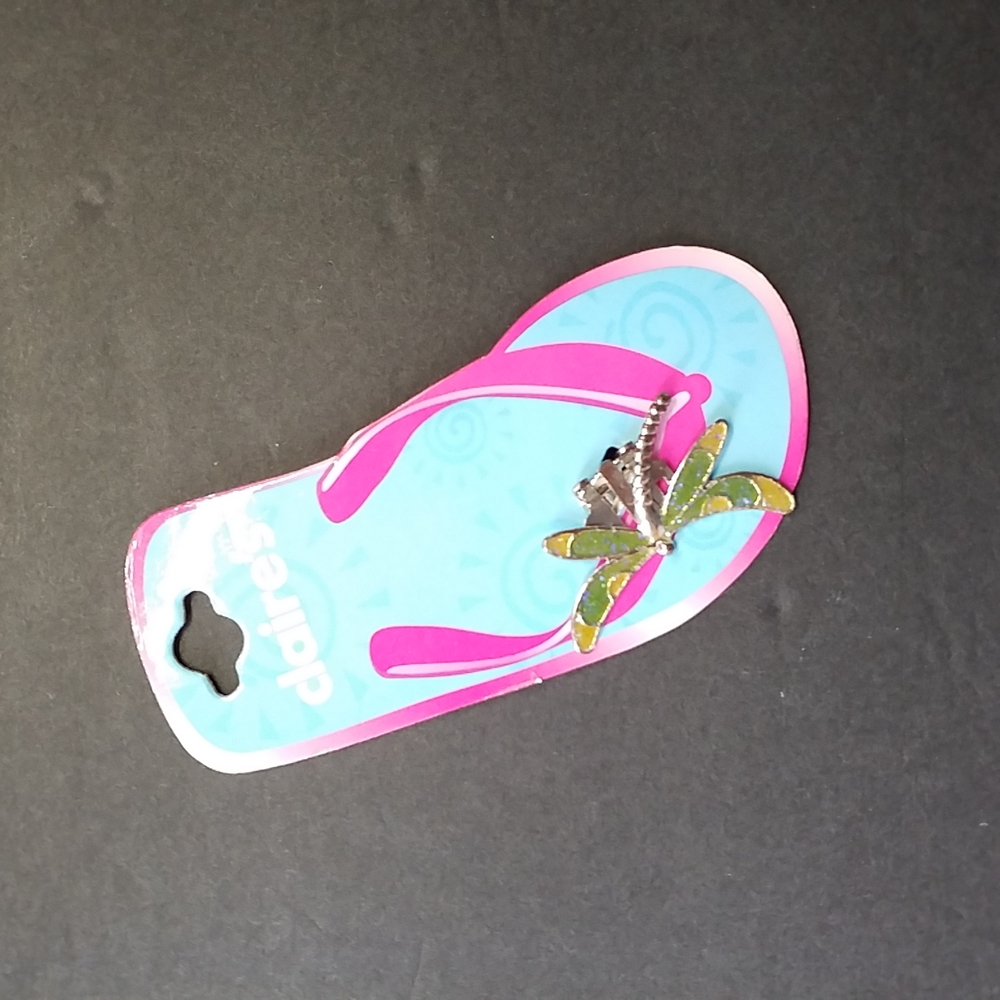 3/$15 CLAIRE'S DRAGONFLY Sandal Decorative SHOES FLIP FLOP CLIP NWT